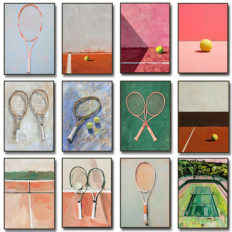 Vintage Tennis Racket Art Tenn - Badminton Photo recension och pris