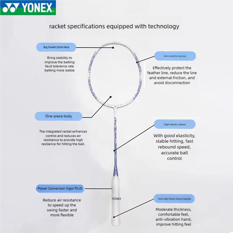 Yonex/Yonex Arc8Cr Series Full - Yonex Racket Carbon recension och pris